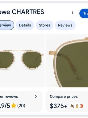 KREWE Gold Metal Sunglasses with Olive Green Lenses